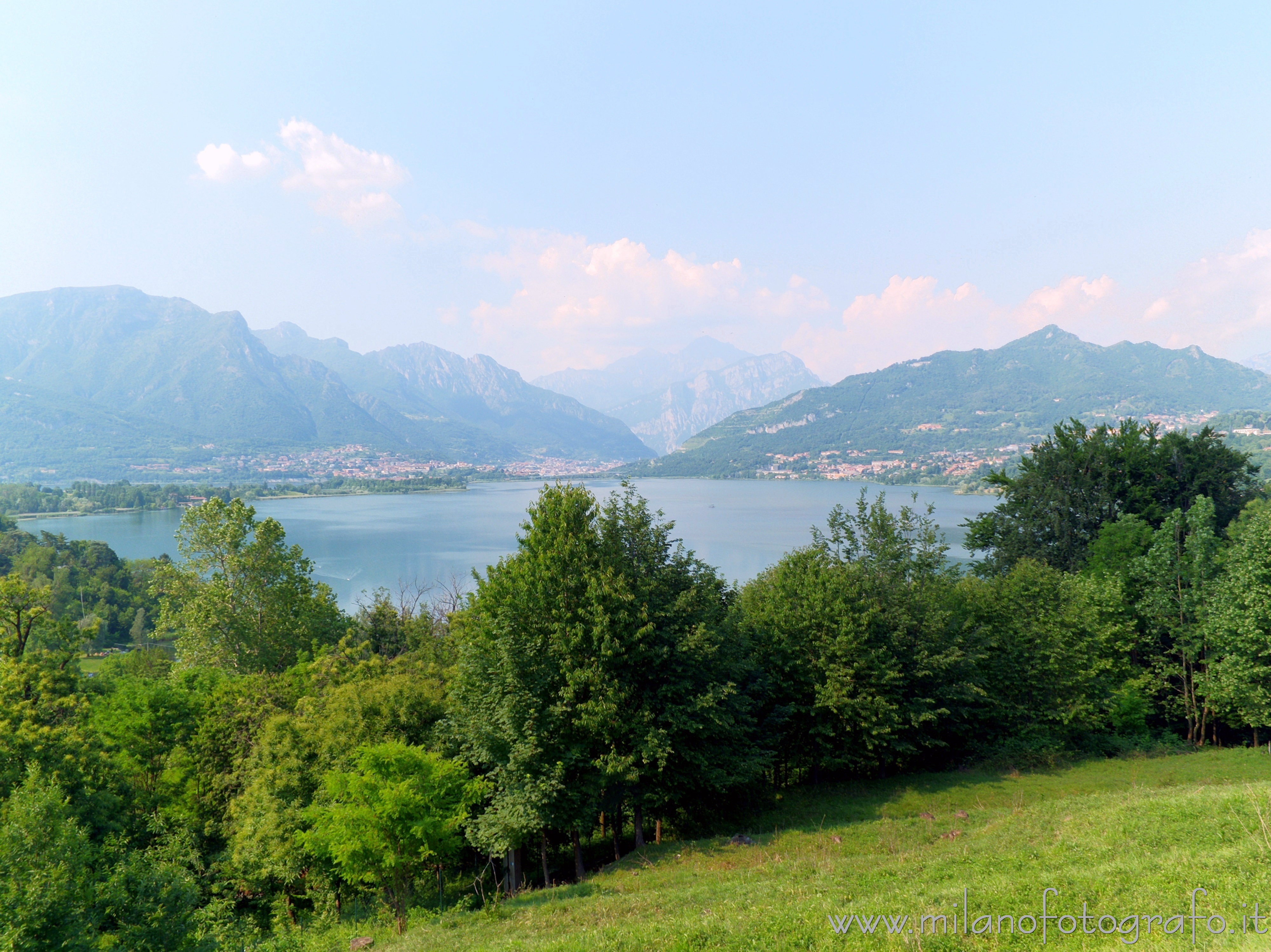 Oggiono (Lecco, Italy) - Lake Annone seen from the Upper Square of Oggiono